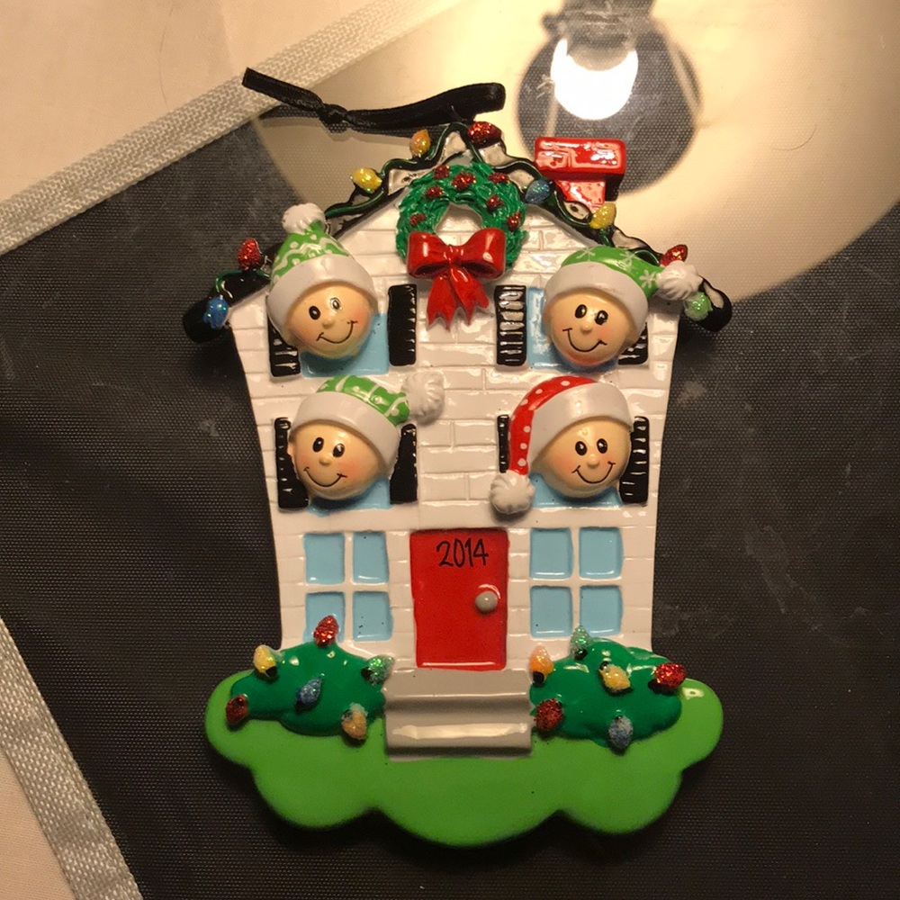 Four Family Christmas Ornament